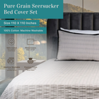 Pure Grain Seersucker Bed Cover Set