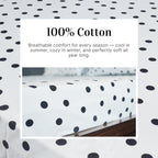 Premium Polka Dot Printed Bed Sheet Set Size-106x108