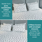 Premium Polka Dot Printed Bed Sheet Set Size-106x108