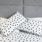 Premium Polka Dot Printed Bed Sheet Set Size-106x108