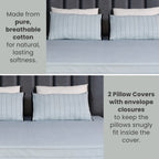 EcruE Luxury Woven Pleated Stripe Cotton  Bed Cover