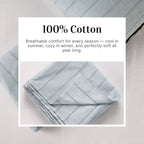 EcruE Luxury Woven Pleated Stripe Cotton  Bed Cover