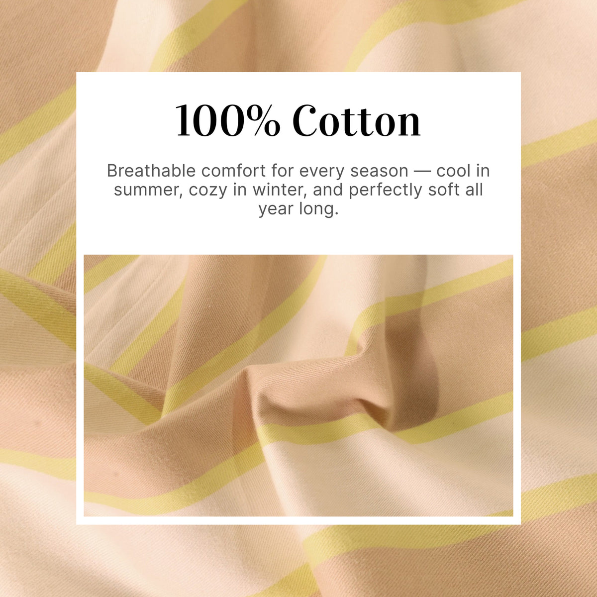 Golden Sands Yarn-Dyed Stripe Bed Sheet Set