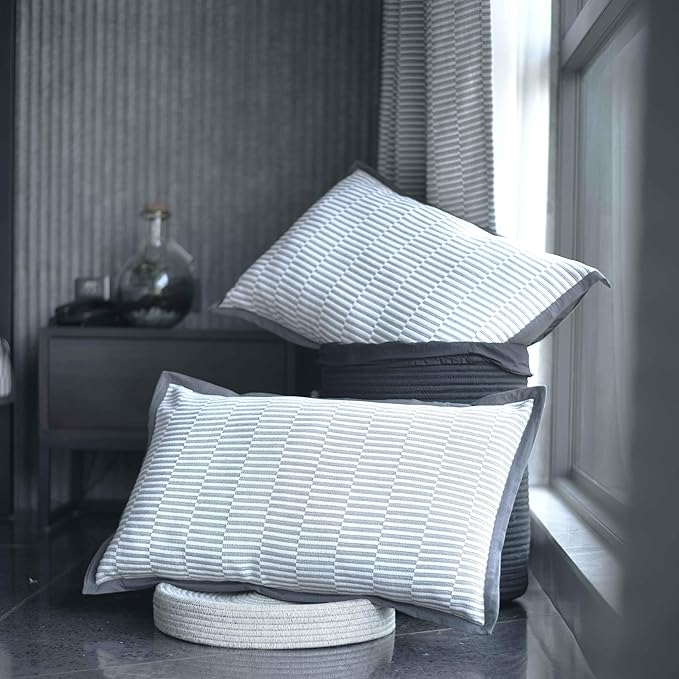EcruE Luxury Montage Matelasse 80TC Woven Cotton Bed Cover Set | Elegant Home Décor Accent