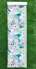 Printed Velvet Table Runner with Solid Border