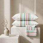 Premium Yarn-Dyed Woven Stripe Bed Sheet Set
