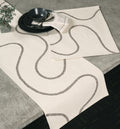 Serpentine Wave Embroidered Table Linen Set Pack of 8 pieces