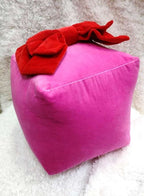 Velvet Christmas Gift Box Pillow
