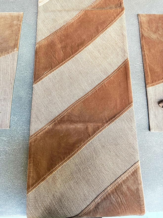 EcruE Luxury Elegant Table Linen Set: Linen Blend with Cotton Velvet | Elegant Home Décor Accent