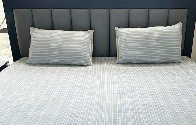 Luxury Woven Cotton/Poly Stripe Bed Sheet Set