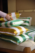 Printed Cotton Satin Bed Sheet Set With Embroidered Pillowcases - King
