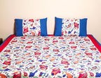 Premium Cotton Abstract Motif Printed Bed Sheet Set