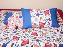 Ecrue Premium 100% Cotton Abstract Fish Print Bed Sheet Set – Soft & Breathable Bedding with Matching Pillow Covers – Vibrant Nature-Inspired Design for Kids & Casual Bedroom Decor – King Size