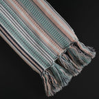 Horizon Multi-Color Stripe Waffle Bath Towel Set Of 2 Pieces