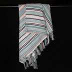 Horizon Multi-Color Stripe Waffle Bath Towel Set Of 2 Pieces