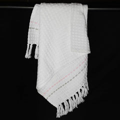 EcruE Premium White Waffle Bath Towel – 100% Cotton | Soft, Absorbent & Stylish | 27x52 inches