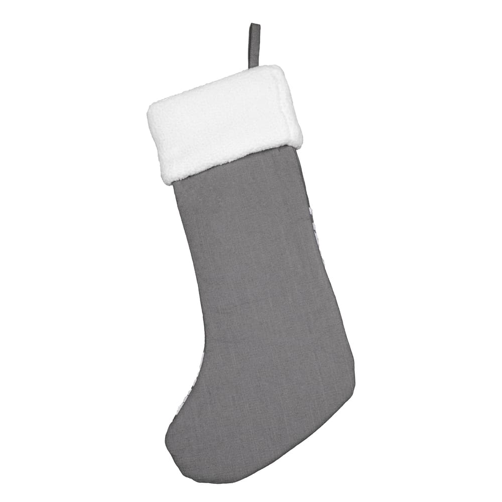 Snowflake Embroidered Stocking