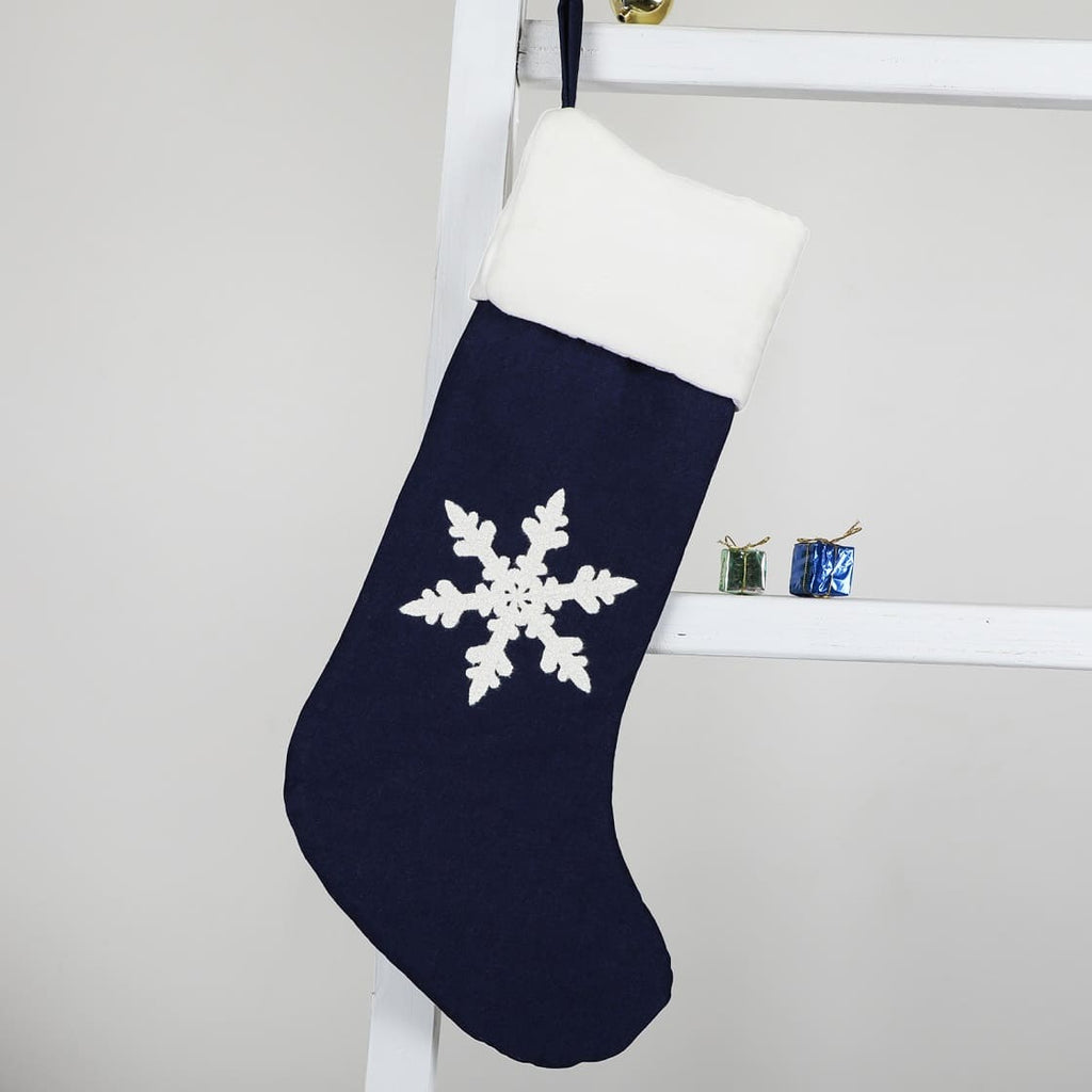 Snowflake Embroidered Stocking