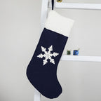 Snowflake Embroidered Stocking