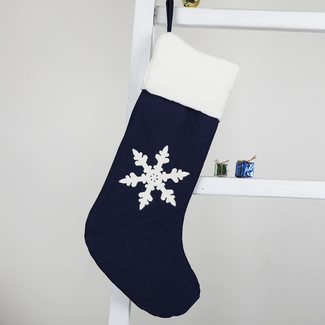 Snowflake Embroidered Stocking