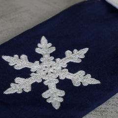 Snowflake Embroidered Stocking 10x20''