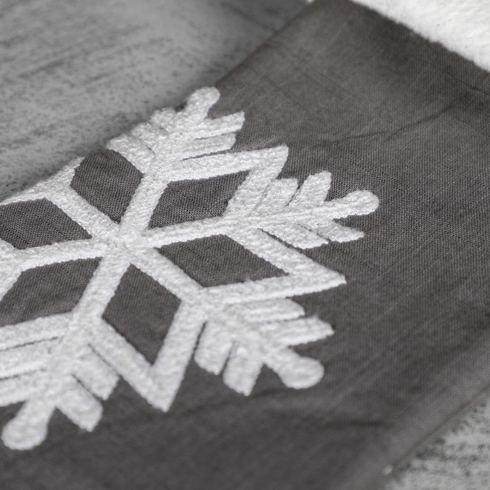 Snowflake Embroidered Stocking