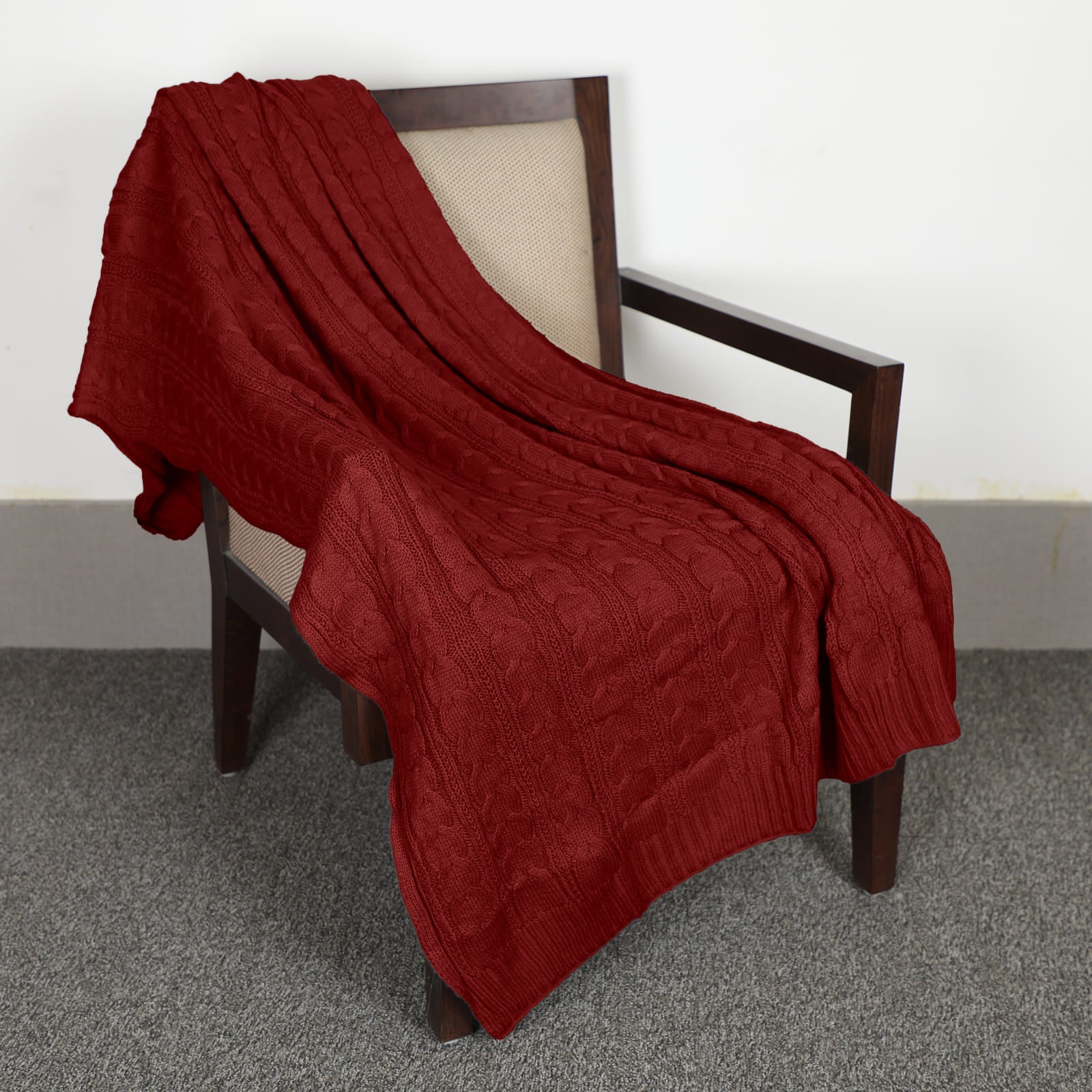 Cable Knitted Throw 50x60