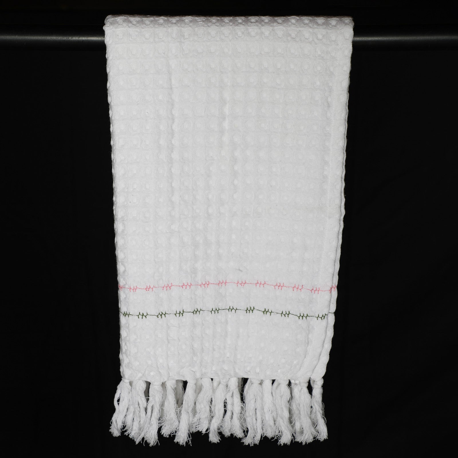 EcruE Premium White Waffle Bath Towel – 100% Cotton | Soft, Absorbent & Stylish | 27x52 inches
