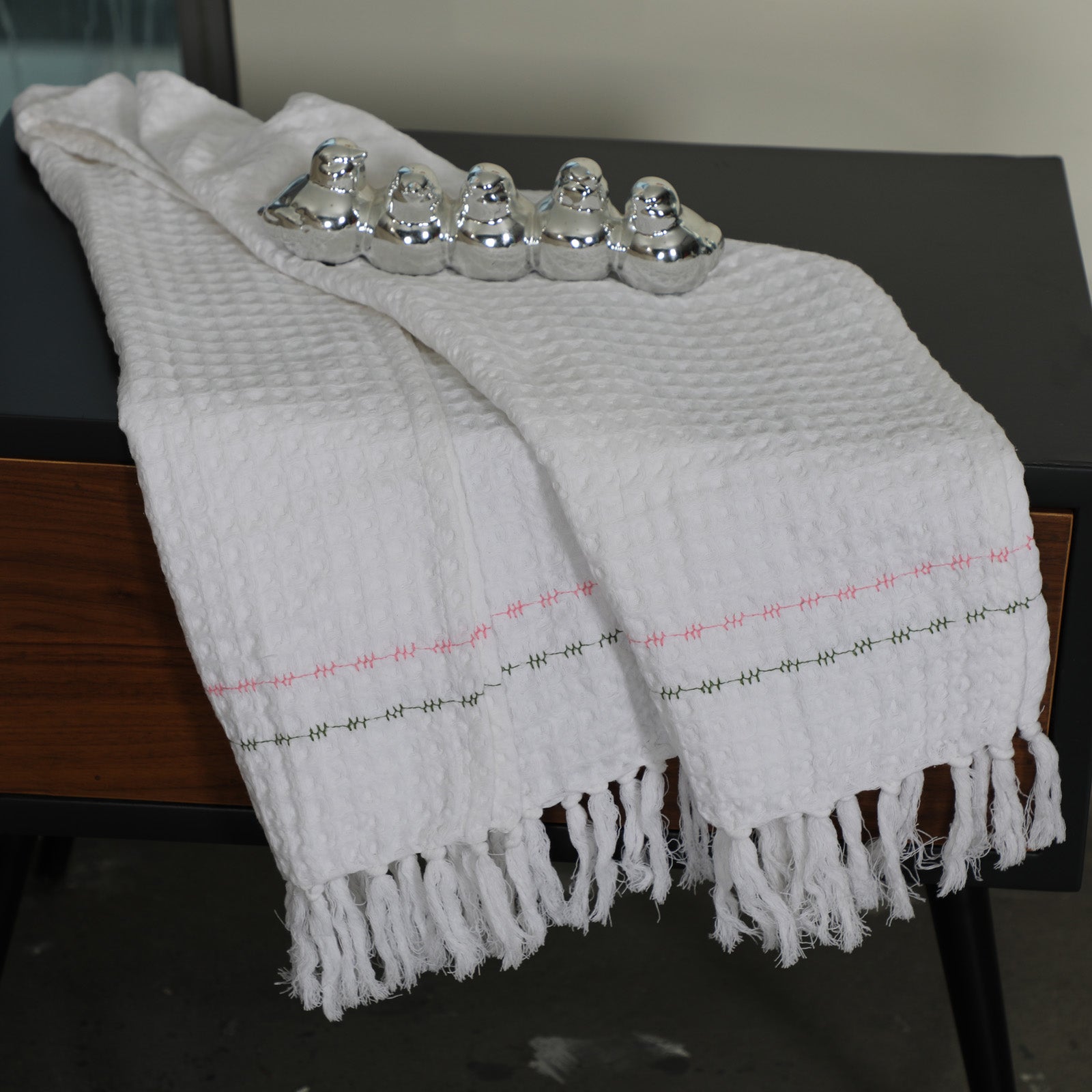 EcruE Premium White Waffle Bath Towel – 100% Cotton | Soft, Absorbent & Stylish | 27x52 inches