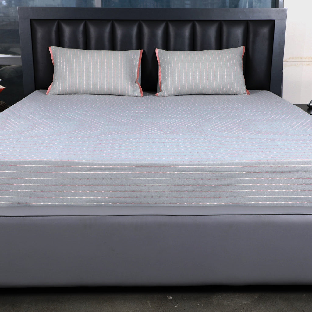 Riviera Rib-Woven Cotton-Blend Flat Bed Sheet Set