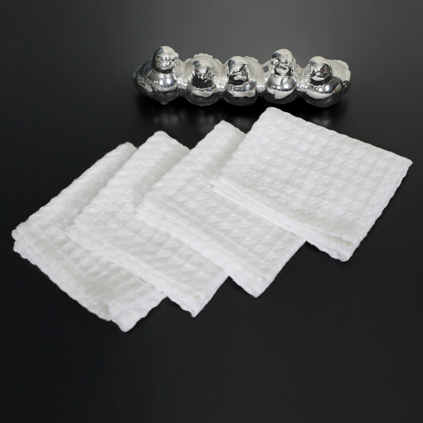 Premium White Cotton Waffle Napkin Set Pack of 4 Pieces