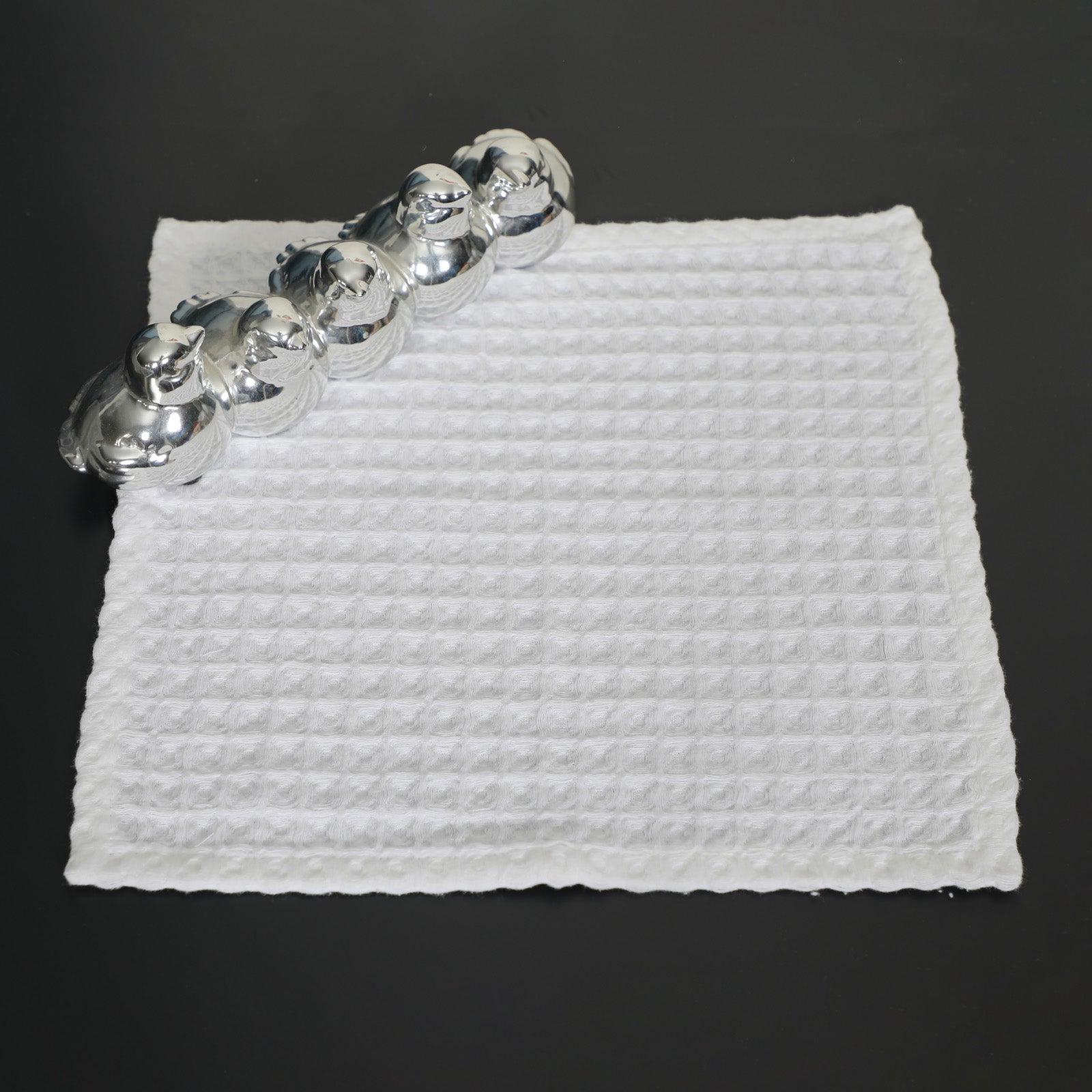 Ecrue Premium White Waffle Cotton Napkin – 12x12" (Set of 4) | Soft | Reusable | Made in India