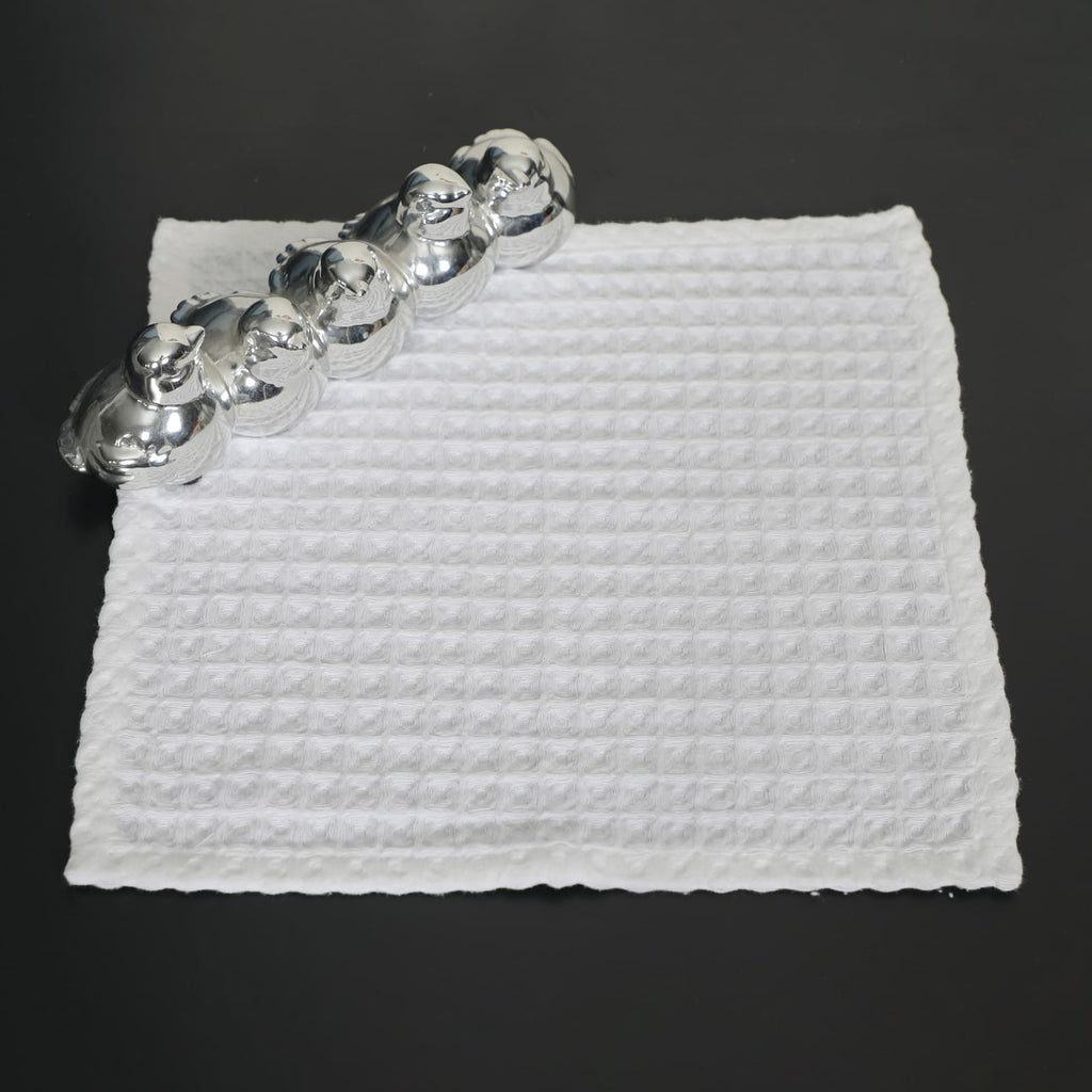 Premium White Cotton Waffle Napkin Set Pack of 4 Pieces
