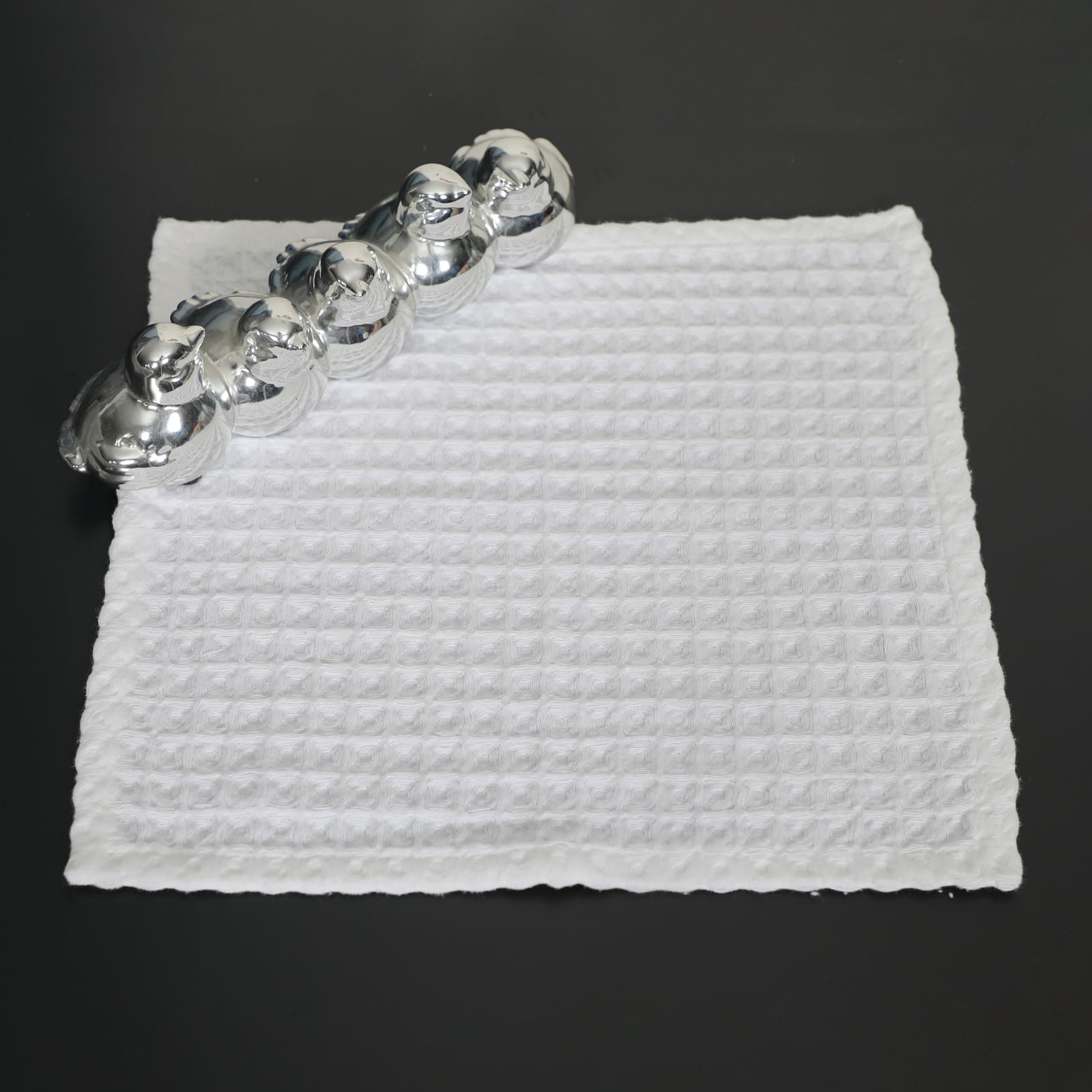 Premium White Cotton Waffle Napkin Set Pack of 4 Pieces
