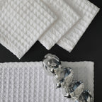Premium White Cotton Waffle Napkin Set Pack of 4 Pieces