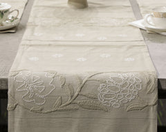 Charming Cotton Linen Embroidered Table Set Cotton Linen