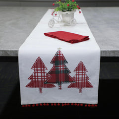 Cozy Plaid Christmas Tree Table Runner