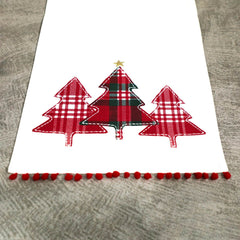 Cozy Plaid Christmas Tree Table Runner