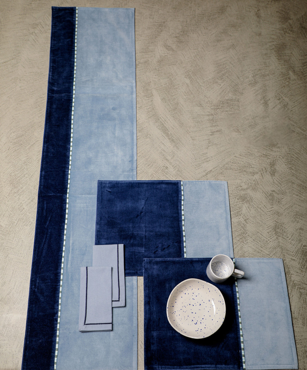Luxurious Dining with the Cotton Velvet Table Set