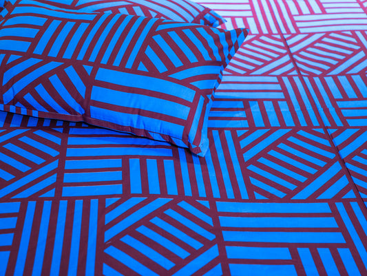 Base Fabric-180TC Cotton With Print  Bed Sheet Size-110 x 110 Inches  Pillow Case Size-17 x 27 Inches