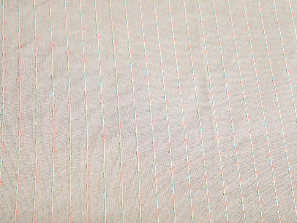 Base Fabric-Yarn Dyed Woven Rib Stripe Cotton/Poly  Bed Sheet Size-108 x 110 Inches  Pillow Case-17 x 27 Inches