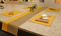 Two-Tone Slub & Blanket Stitch Table Linen Set Pack of 8 pieces