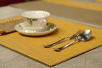 Two-Tone Slub & Blanket Stitch Table Linen Set Pack of 8 pieces