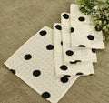 Premium Domino Polka-Dot Waffle Dish Cloth Set Pack Of 4 Pieces