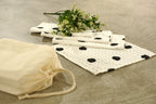 Premium Domino Polka-Dot Waffle Dish Cloth Set Pack Of 4 Pieces