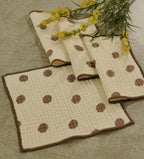 Premium Polka-Dot Cotton Gauze Dish Cloths Set Of 4 Pieces