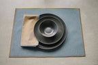 Two-Tone Slub & Blanket Stitch Table Linen Set Pack of 8 pieces