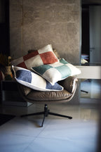 Elegant Chenille/Cotton Checkerboard Bed Cover Set