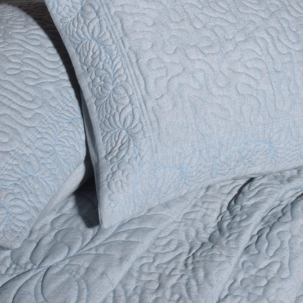 Ecrue Cotton Linen Embroidered Table Set Cotton Linen