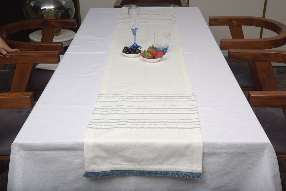 Elegant Woven Dobby Striped Table Set